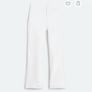 Cropped Wide Leg Distressed Hem Jean